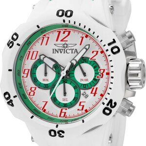 NEW Invicta Men's 52mm Venom Chronograph Quartz White/Green Tone 100m SS Watch